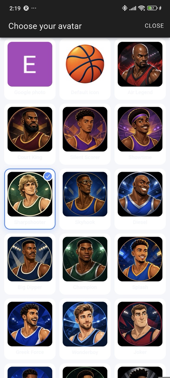 A diverse selection of original Find Game AT basketball avatars